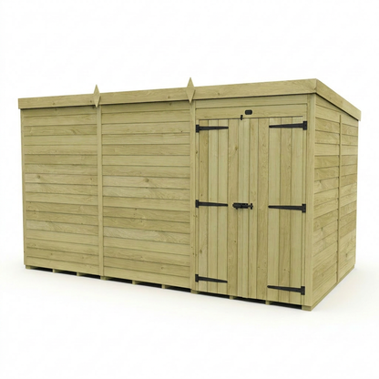 16 x 7 Pent Shed (Double Door, No Windows) - view 5