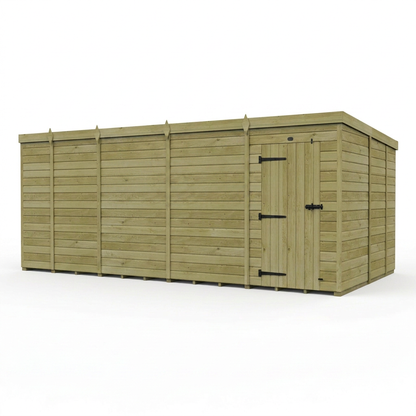 17 x 9 Pent Shed (Single Door, No Windows) - view 4