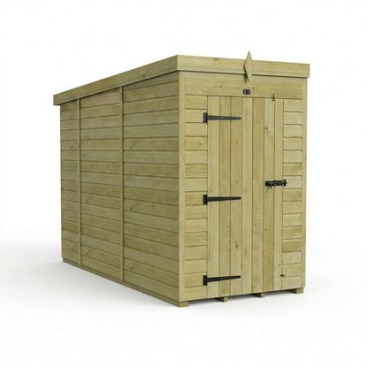 4 x 10 Pent Shed (Single Door, No Windows) - view 3