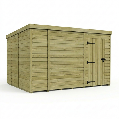 13 x 9 Pent Shed (Single Door, No Windows) - view 6