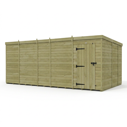 19 x 9 Pent Shed (Single Door, No Windows) - view 6