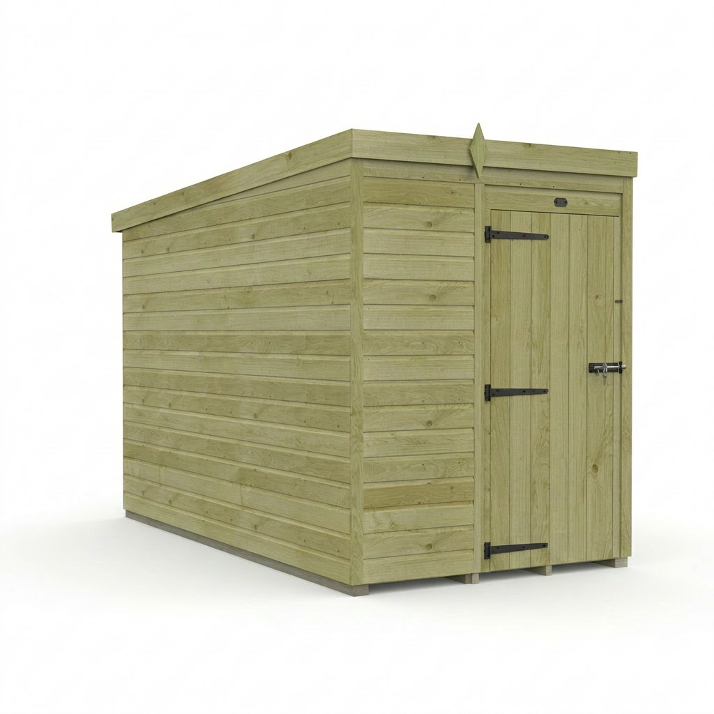 5 x 10 Pent Shed (Single Door, No Windows) - view 4