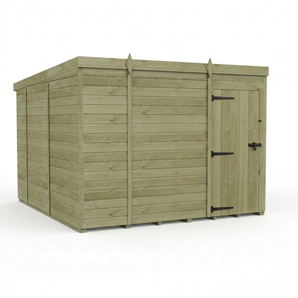 9 x 10 Pent Shed (Single Door, No Windows) - view 5