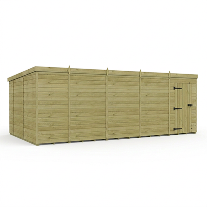 19 x 10 Pent Shed (Single Door, No Windows) - view 5