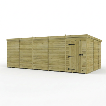 20 x 10 Pent Shed (Single Door, No Windows) - view 5