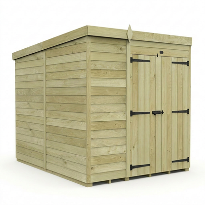 6 x 8 Pent Shed (Double Door, No Windows) - view 6