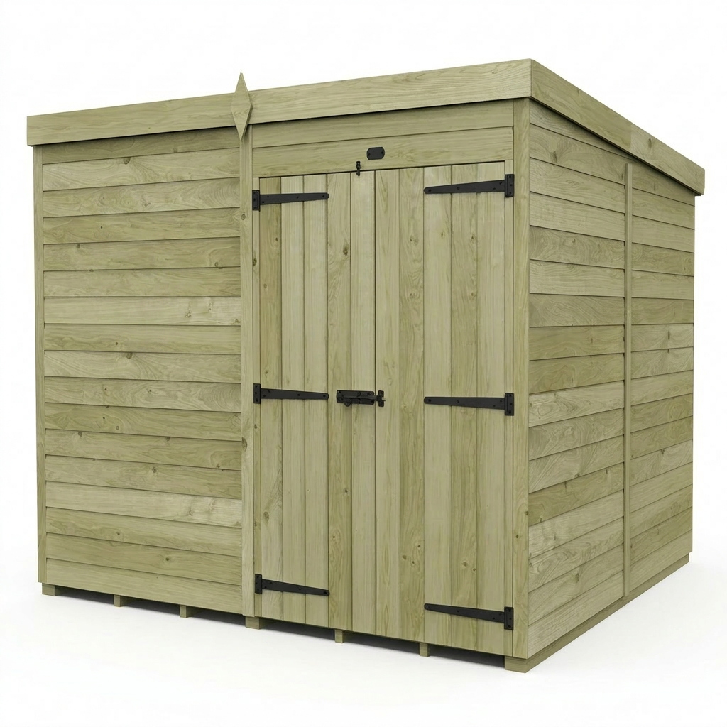 7 x 8 Pent Shed (Double Door, No Windows) - view 6