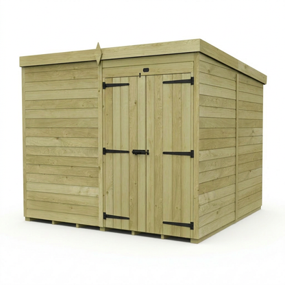 8 x 8 Pent Shed (Double Door, No Windows) - view 6