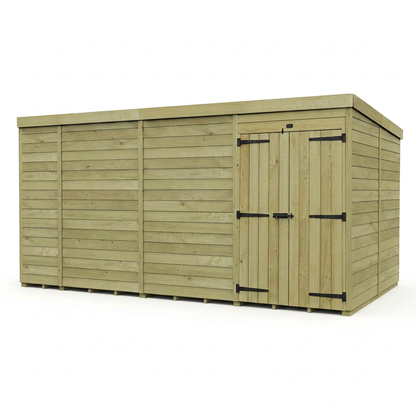 13 x 8 Pent Shed (Double Door, No Windows) - view 6