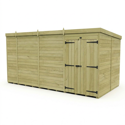 17 x 8 Pent Shed (Double Door, No Windows) - view 6