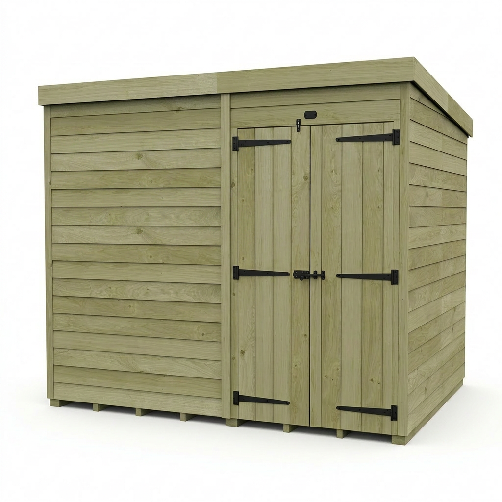 11 x 8 Pent Shed (Double Door, No Windows) - view 6