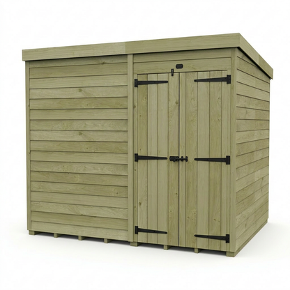 11 x 8 Pent Shed (Double Door, No Windows) - view 6