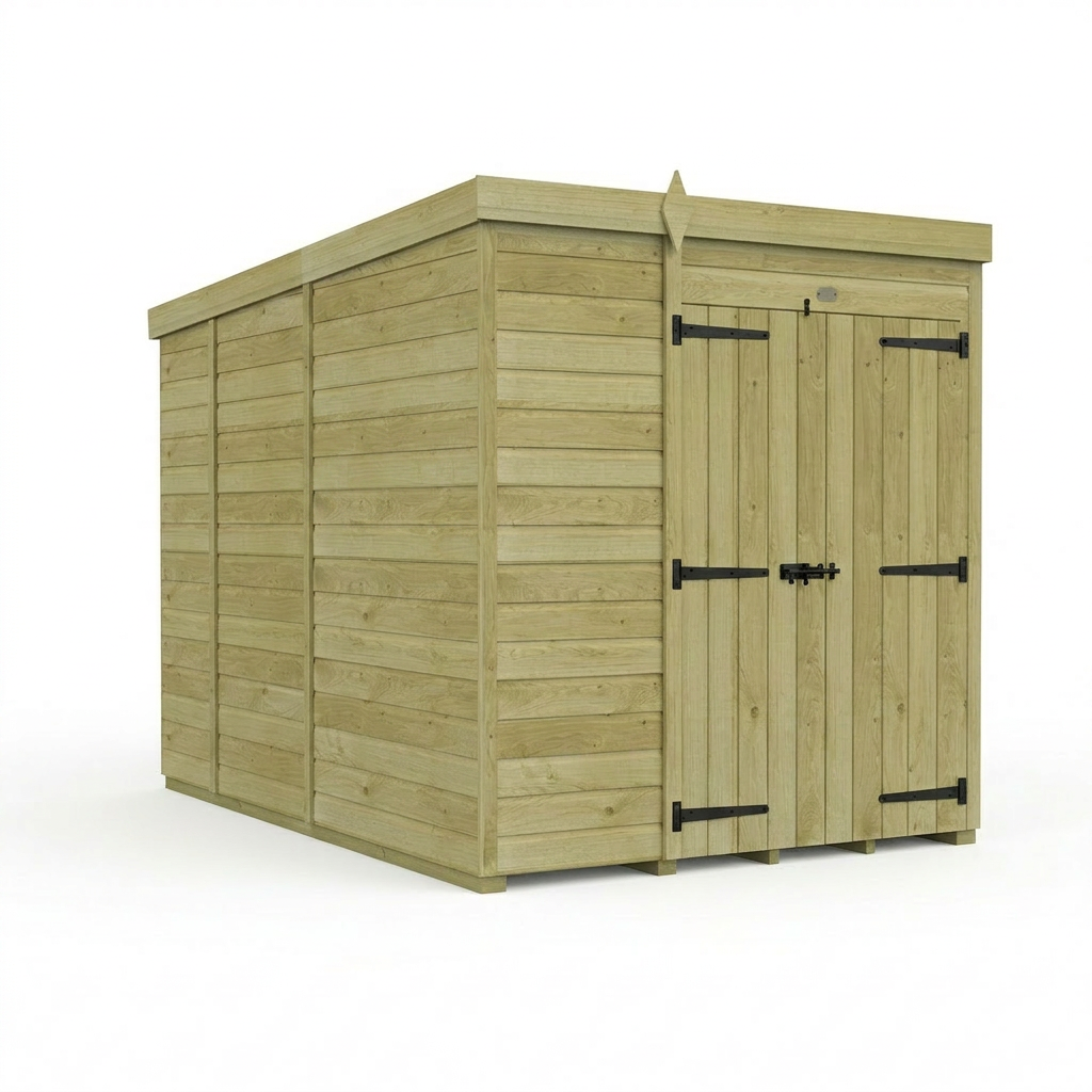 6 x 9 Pent Shed (Double Door, No Windows) - view 4