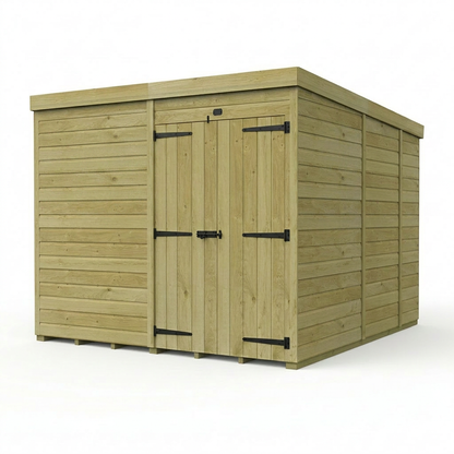 8 x 9 Pent Shed (Double Door, No Windows) - view 5