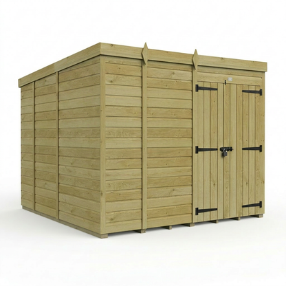 9 x 9 Pent Shed (Double Door, No Windows) - view 5