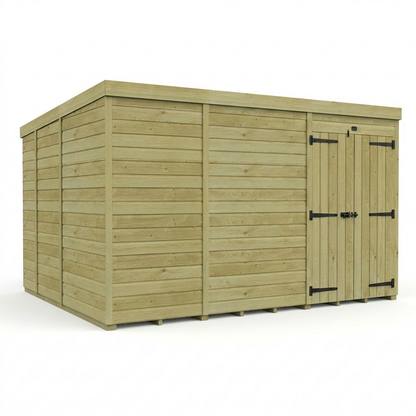 11 x 9 Pent Shed (Double Door, No Windows) - view 4