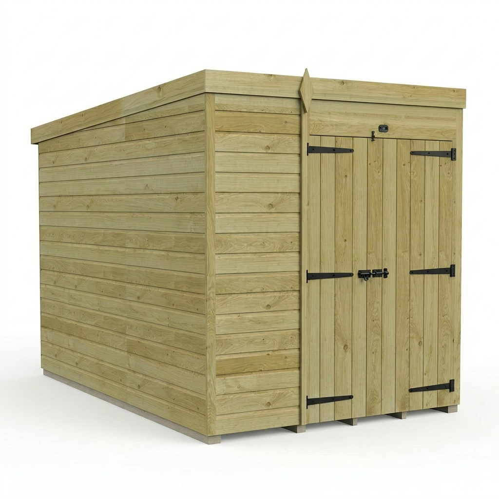 6 x 10 Pent Shed (Double Door, No Windows) - view 5