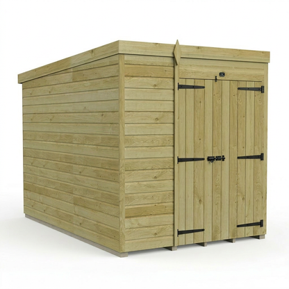 6 x 10 Pent Shed (Double Door, No Windows) - view 5