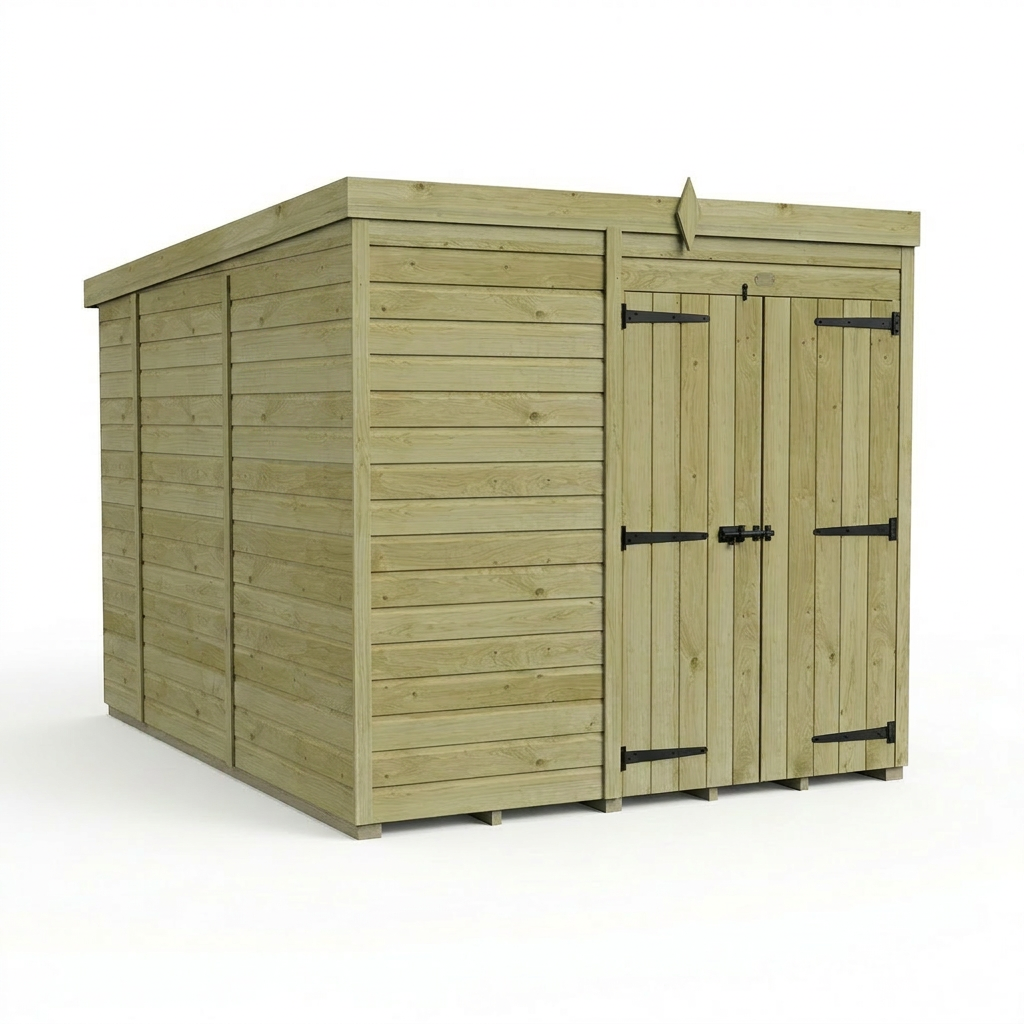 7 x 10 Pent Shed (Double Door, No Windows) - view 5