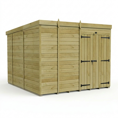 9 x 10 Pent Shed (Double Door, No Windows) - view 5