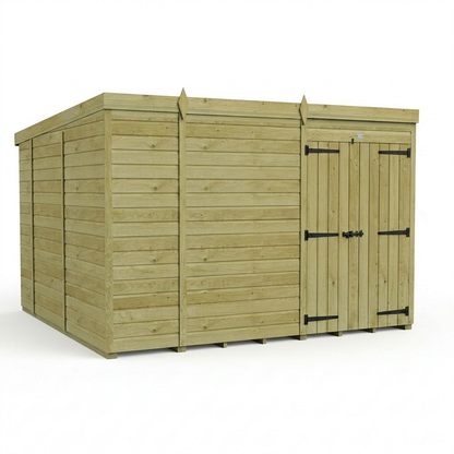 10 x 10 Pent Shed (Double Door, No Windows) - view 5