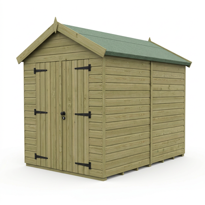 6 x 8 Apex Shed (Double Door, No Windows) - view 6