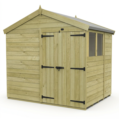 6 x 8 Apex Shed (Double Door, With Windows) - view 6