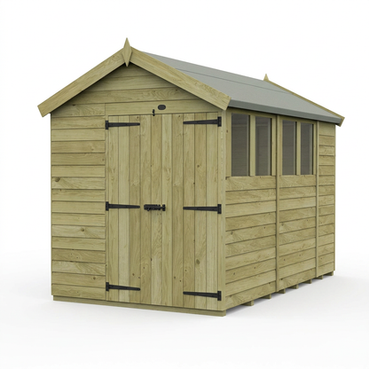 6 x 10 Apex Shed (Double Door, With Windows) - view 3