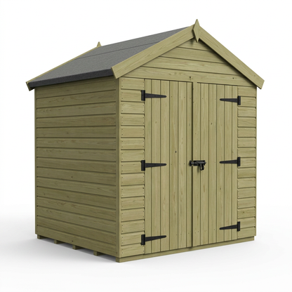 7 x 4 Apex Shed (Double Door, No Windows) - view 6