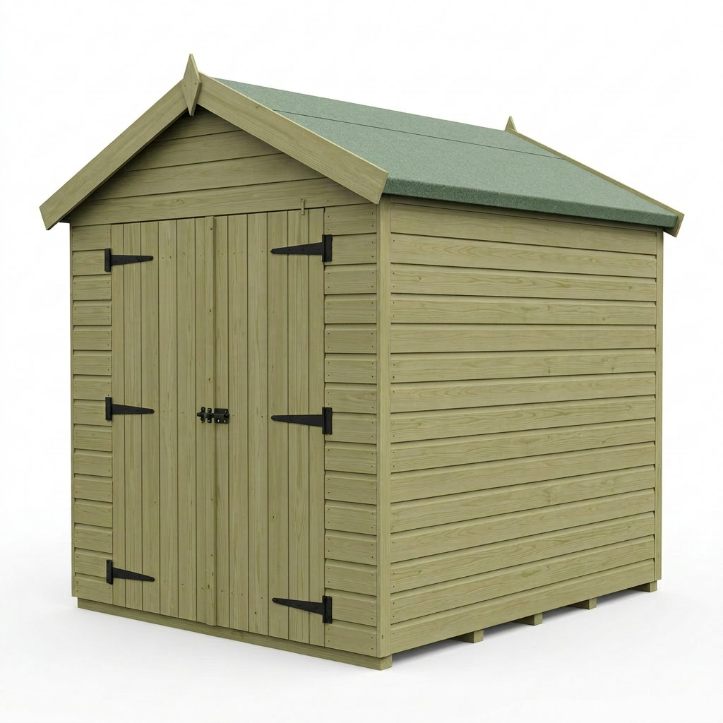 7 x 5 Apex Shed (Double Door, No Windows) - view 5