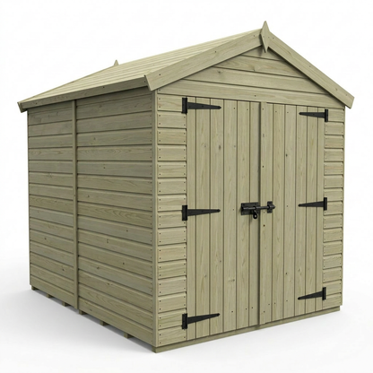 8 x 5 Apex Shed (Double Door, No Windows) - view 4