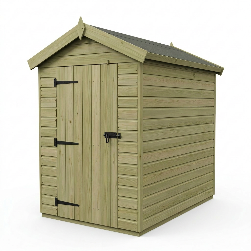 4 x 6 Apex Shed (Double Door, No Windows) - view 5