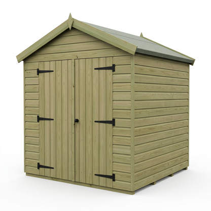 7 x 7 Apex Shed (Double Door, No Windows) - view 3