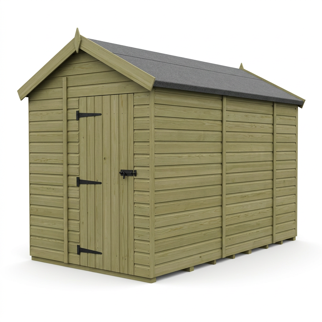 6 x 9 Apex Shed (Double Door, No Windows) - view 4