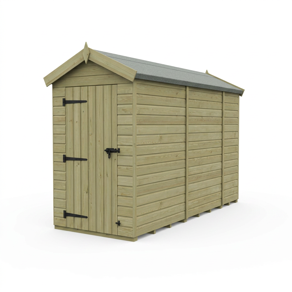 4 x 10 Apex Shed (Double Door, No Windows) - view 3