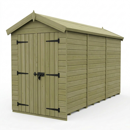 4 x 12 Apex Shed (Double Door, No Windows) - view 4