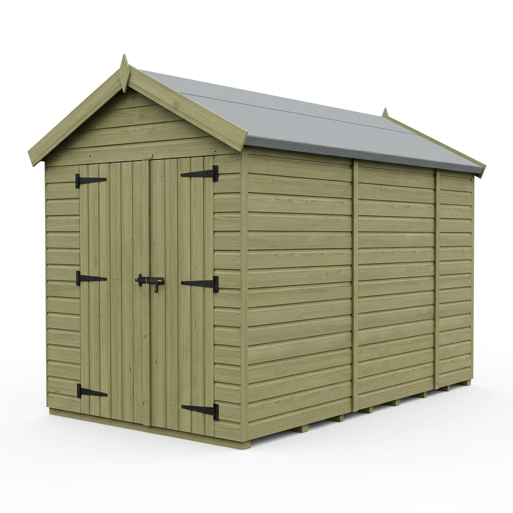 7 x 11 Apex Shed (Double Door, No Windows) - Apex Shed
