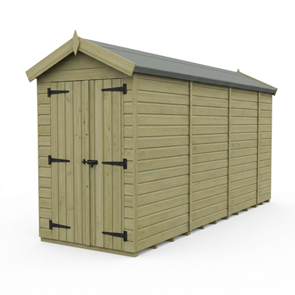 4 x 13 Apex Shed (Double Door, No Windows) - view 3