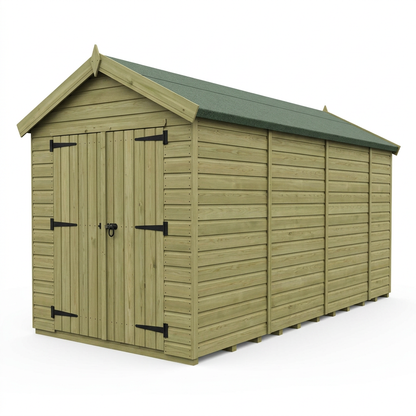 6 x 13 Apex Shed (Double Door, No Windows) - view 3