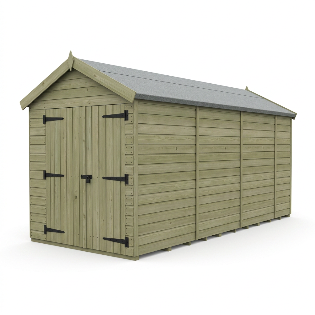 7 x 13 Apex Shed (Double Door, No Windows) - view 4
