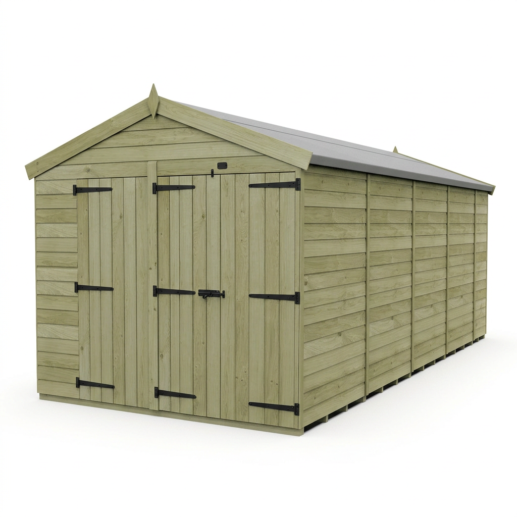 8 x 18 Apex Shed (Double Door, No Windows) - view 4