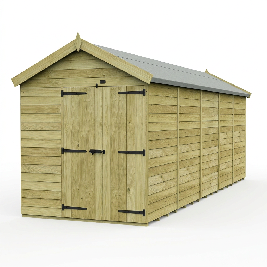 7 x 19 Apex Shed (Double Door, No Windows) - view 5