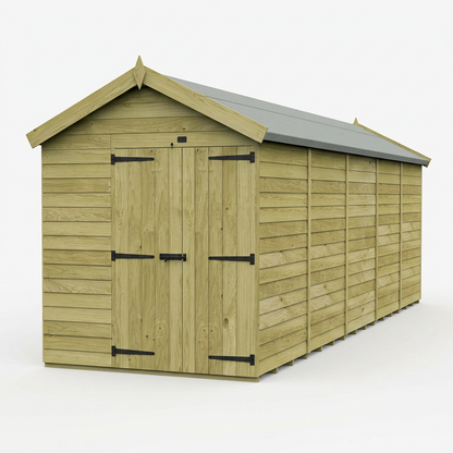 6 x 19 Apex Shed (Double Door, No Windows) - view 4