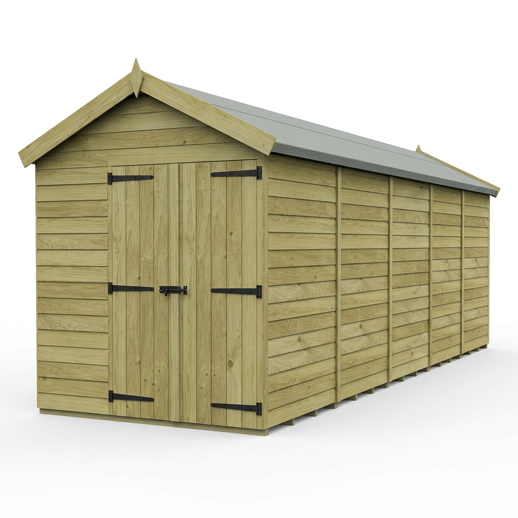 7 x 20 Apex Shed (Double Door, No Windows) - view 4