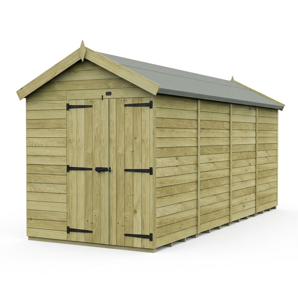 6 x 16 Apex Shed (Double Door, No Windows) - view 5