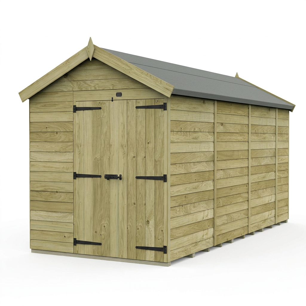 7 x 14 Apex Shed (Double Door, No Windows) - view 4