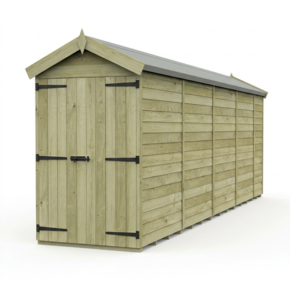 4 x 17 Apex Shed (Double Door, No Windows) - view 5