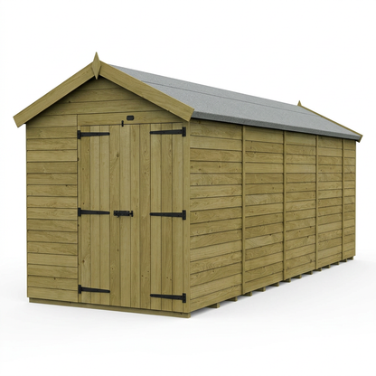 7 x 17 Apex Shed (Double Door, No Windows) - view 4