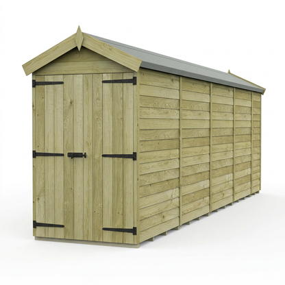 4 x 18 Apex Shed (Double Door, No Windows) - view 4