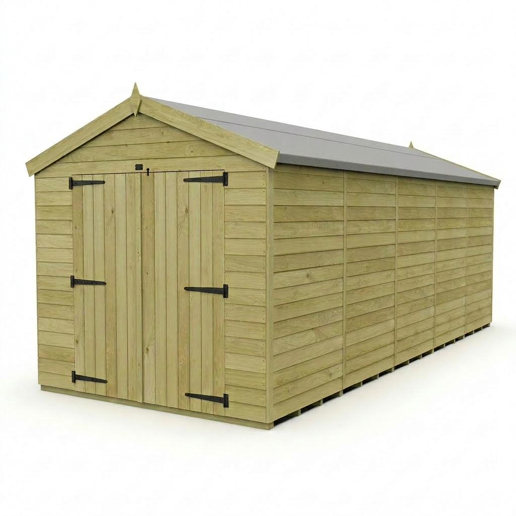 8 x 20 Apex Shed (Double Door, No Windows) - view 5